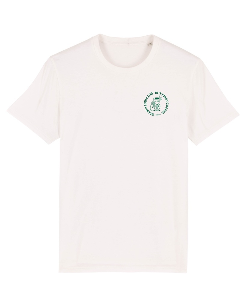 Cois Cycling T-shirt 'But first coffee'(white)