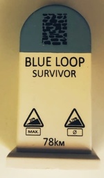 Kilometerpaal 'Blue loop'